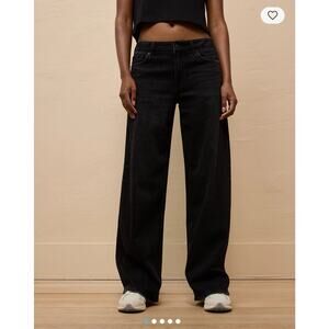 NEW AE Dreamy Drape Low-Rise Baggy WideLeg Jean Size 4 27w